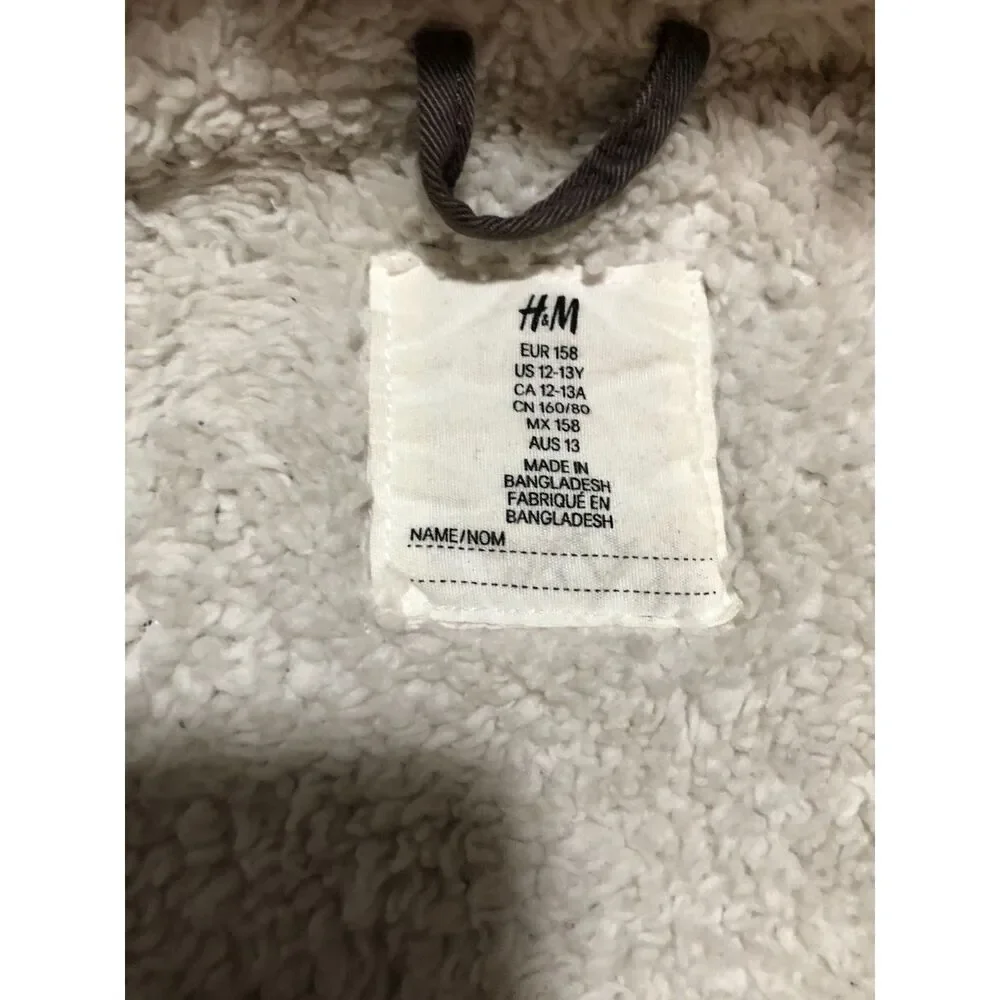 Kids 12 H&M Coat With Removable Hood